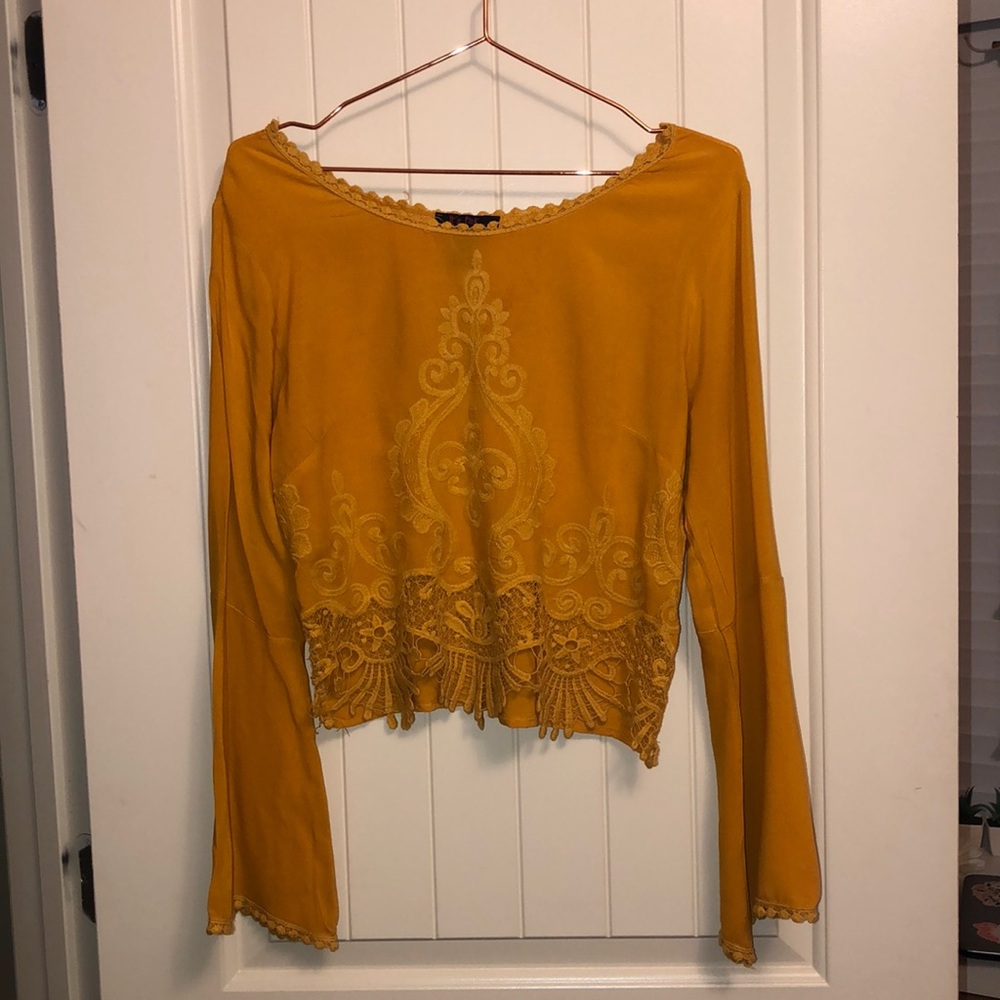 Mustard yellow blouse